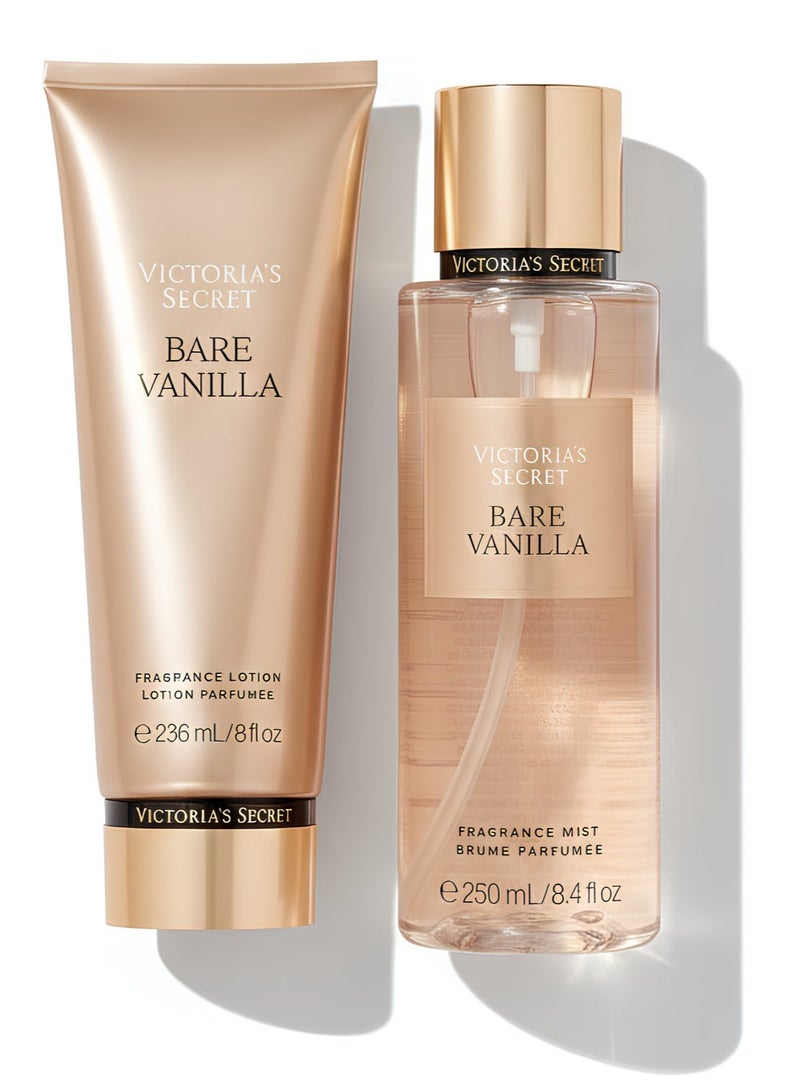 Victoria's Secret Bare Vanilla Spray & Lotion Set, Unisex